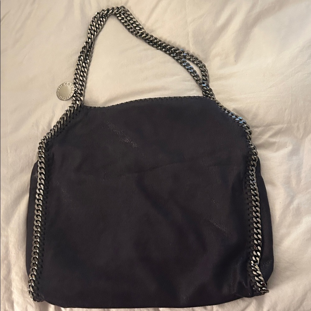 Stella McCartney Black Shoulder Bag with Chain Detail